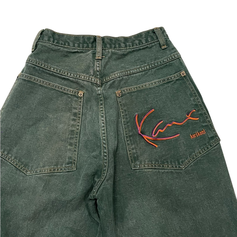 Karl Kami Dark High-Waisted Green 90's Baggy Made In USA Size: XS/28 - Picture 6 of 11